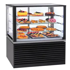 Nieuwe Platte Glas Verticale Taart Display Koelkast Pie Chiller Desert Showcase Cake Display Koelkast