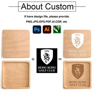 Custom Logo Non-Slip Cup Mat Wooden Coasters with Engraving Logo Drink Coasters Walnut Bamboo Custom Logo Round Blank <b>Gift</b> Box - Product Image 2
