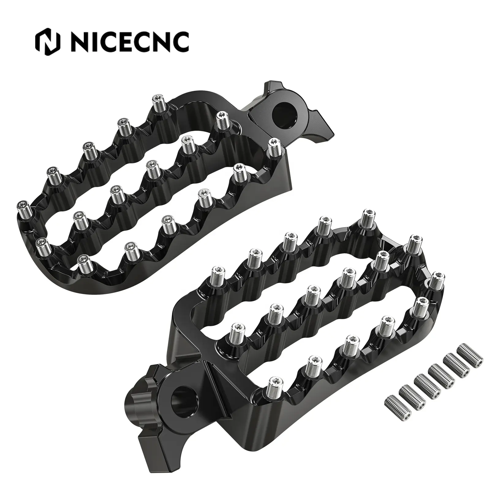 NICECNC Motorcycle Enlarged Footpeg Wide Foot Pegs Footrest Pedals For Yamaha Tenere700 XTZ Tenere 700 2019-2023 2024