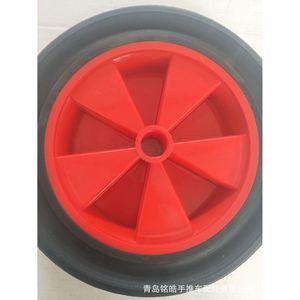 ล้อรถเข็นยางตันขนาด 12 นิ้ว ยี่ห้อ Qingdao Minghao สีแดง ป้องกันการรั่วซึม - Product Image 1