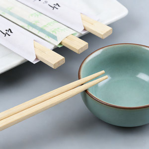 Factory Supply Disposable Flat Bamboo <strong>Chopsticks</strong> 18-24cm Biodegradable Paper Sleeve Wrapped Bamboo <strong>Smell</strong> Custom Logo Modern - Product Image 5