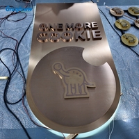 Enseigne publicitaire LED 3D personnalisée en métal, étanche IP65, pour décoration murale de centres commerciaux, bureaux et signalétique de magasins professionnels