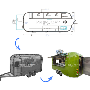 2025 Fast Street Food Van Trailer à vendre Food Traveling Truck Mobile Food Vending Truck à vendre USA - Product Image 4