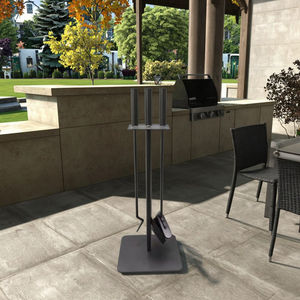 Metallo nero camino <span class=keywords><strong>Pizza</strong></span> <span class=keywords><strong>Set</strong></span> strumenti di <span class=keywords><strong>cottura</strong></span> e accessori per campeggio all'aperto manico in acciaio inox - Product Image 5