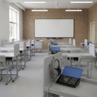 Headphone Edukasi Gray Ear untuk Belajar di Kelas Sekolah, Perangkat Audio Model GD3110B, Buatan Shaanxi, Cina