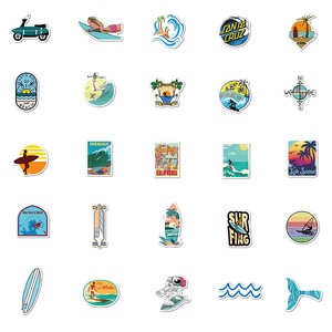 50pcs Hawaii Beach Summer <strong>Surfing</strong> Private Label <strong>Sticker</strong> Pack - Product Image 5