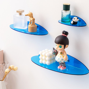 Acrílico transparente que no deja marcas sin perforaciones Ins decorativo hogar sala de estar Almacenamiento de libros estante de pared estantes flotantes - Product Image 3