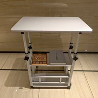 Nouvelle conception de bureau mobile en panneau MDF, réglable en hauteur, sur roulettes, pour ordinateur portable, à placer sur le lit, table d'étude