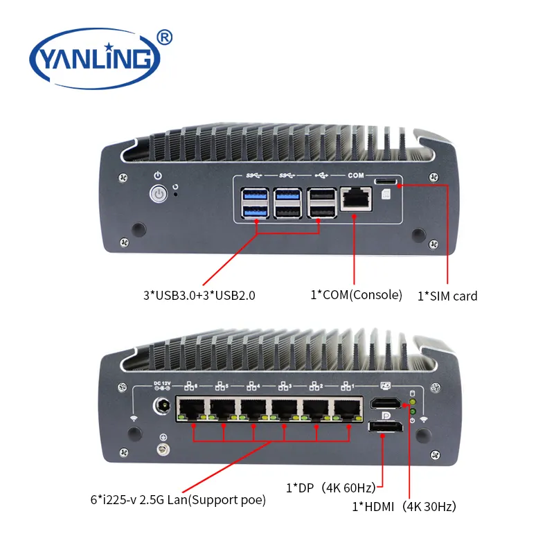 firewall Structure Network Security in-tel Quad Core i3 i5 10th Gen ESXI AES-NI POE Pfsense Firewall Router