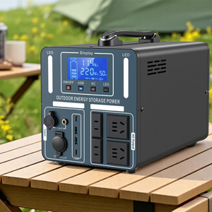 Générateur solaire à batterie lithium-ion ultra-grande capacité 220V à onde sinusoïdale pure, charge rapide, station mobile pour camping et extérieur - Product Image 2