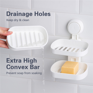 TAILI Accessorio per il Bagno Set <span class=keywords><strong>Doccia</strong></span> Tazza di Aspirazione di Vuoto Piatto di Sapone Porta Sapone - Product Image 1