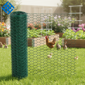 <span class=keywords><strong>Cage</strong></span> à poulet et à oiseaux en PVC enduit clôture rouleau de treillis métallique hexagonal galvanisé pour les cages à fil de piège à crabe - Product Image 1