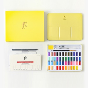 En gros Portable Débutant Solide Aquarelle Pastels Pigment Ensembles Carré Individuel Métallique Peinture Aquarelle - Product Image 4