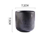 Tasse à thé ou à café jetable en céramique de style japonais et coréen avec surface mate irrégulière