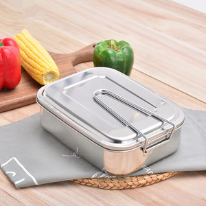 Étanche 18/8 En acier inoxydable En Métal De Stockage De Récipient de Nourriture Boîte À <span class=keywords><strong>Bento</strong></span> Boîte à Lunch Tiffin boîte à lunch à <span class=keywords><strong>3</strong></span> <span class=keywords><strong>compartiments</strong></span> - Product Image 3