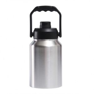 Bouteille d'eau isotherme en acier inoxydable de 64 oz et 128 oz pour le sport, avec poignée et couvercle à paille - Product Image 3