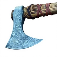 Hache viking de haute qualité en acier inoxydable, lame forgée à la main, manche en bois, fourreau en cuir, hache viking