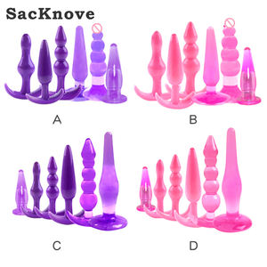 SacKnove6個セット安全なソフトラバー弾丸バイブレーター大人のおもちゃ膣バットビーズアナルプラグセット女性男性レズビアンゲイ - Product Image 2