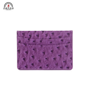 Tarjetero de Cuero PU con Diseño de Avestruz, Marca Zenos, Estilo Ejecutivo para Dama, con Protección RFID y Diseño Impreso, Personalizable con Logotipo - Product Image 3