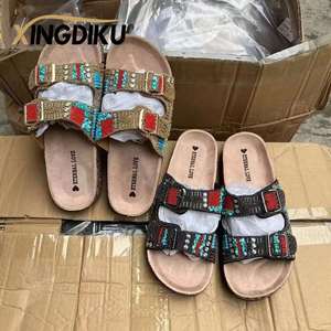 2026 New Summer Vintage Cork <b>Sandals</b> for Women Plus Size Fashion Beach Shoes Outdoor Travel Comfortable Sexy Slip-On Ladies - Product Image 4