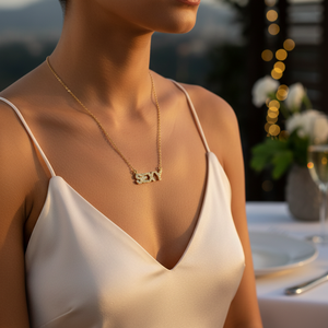 Sexy Lettre Forme Pendentif Turc En Gros La Main 925 Argent Sterling À La Mode Collier - Product Image 3
