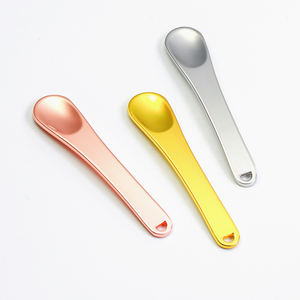 Lujosa cuchara para crema de ojos Facial de aleación de Zinc de 60mm, Mini espátula para cosméticos dorados en Stock, herramientas de maquillaje - Product Image 4