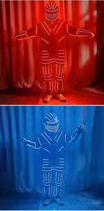 Người đàn ông của RGB LED Light-Up hiệu suất sân khấu trang phục Bodysuit có thể sạc lại pin một cho DJ ca sĩ đầy màu sắc chiếu sáng Live Show - Product Image 6