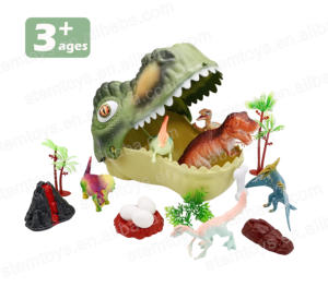 Super Grow Future Thinking Dinosaur Model Play Set Boîte de rangement pour animaux en plastique STEM Jouets pour enfants - Product Image 1