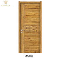 Portes en bois ignifugées certifiées BS, portes d'entrée principales en teck massif, designs variés
