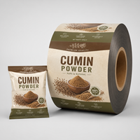 Rouleau de film d'emballage personnalisé pour poudre de curcuma, qualité alimentaire, laminé, flexible, pour l'emballage des épices