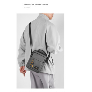 Fashion Men's Crossbody Bag Waterproof Detachable Strap Interior Zipper Pocket Everyday Outfits Spring 2025 - Product Image 4