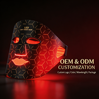 Masque facial LED infrarouge proche 660nm 850nm Thérapie par lumière rouge Masque facial en silicone Appareil portable sans fil pour soins de la peau à domicile OEM ODM