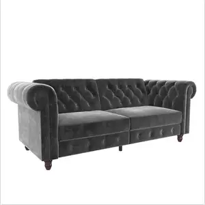 Fancy luxe hotel meubels sofa woonkamer chesterfield stof slaapbank