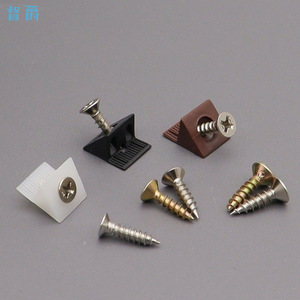 Support d'angle pour panneau arrière de meuble, support en plastique à 45 degrés, fixation murale pour armoire, penderie, étagère, quincaillerie - Product Image 1