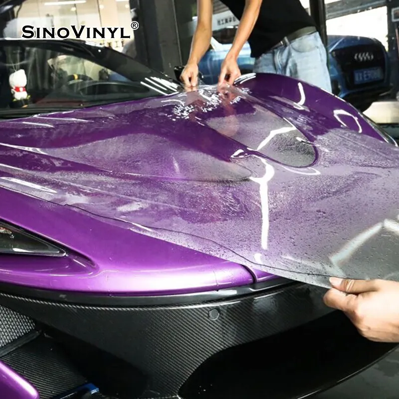 SINOVINYL 광택 매트 열 수리 안티 스크래치 투명 자동차 바디 페인트 보호 TPH TPU PPF 필름