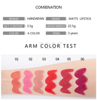 Offre Spéciale rouge à lèvres rouge brillant longue durée bavure soie-mat imperméable hydratant en forme de coeur conception personnalisée 6 couleurs