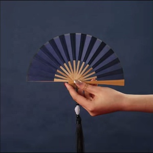 Chinois rouge Mini japonais pliable ventilateur de poche bambou bricolage décoration de mariage pour enfants cadeau d'affaires - Product Image 4