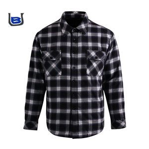 เสื้อเชิ๊ตแขนยาวสำหรับผู้ชายเสื้อเชิ๊ตผ้าสักหลาดหนาลำลองพิมพ์โลโก้ตามสั่ง - Product Image 1