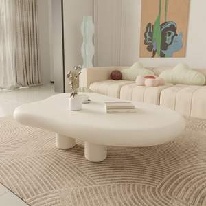 <span class=keywords><strong>Table</strong></span> basse moderne au design simple de style nordique, couleur crème, silencieuse, pour petits appartements, meubles de salon, tendance des influenceurs - Product Image 4
