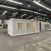 Maison conteneur pliable SKYLINE à prix abordable, construction rapide, design moderne, modulaire, extensible, préfabriquée, petite maison extérieure