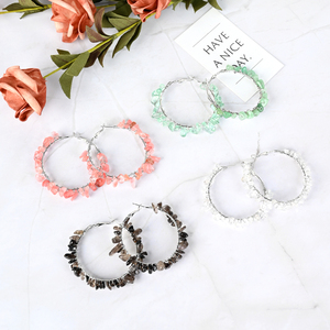 Pendientes <span class=keywords><strong>de</strong></span> <span class=keywords><strong>mujer</strong></span> con virutas <span class=keywords><strong>de</strong></span> <span class=keywords><strong>piedra</strong></span> curativa Natural al por mayor, pendientes <span class=keywords><strong>de</strong></span> cristal <span class=keywords><strong>de</strong></span> grava <span class=keywords><strong>de</strong></span> estilo bohemio para decoración <span class=keywords><strong>de</strong></span> joyería - Product Image 5