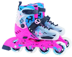 Vier freeline-schlittschuhlaufen rad aufblasbare schlittschuhlaufen rack derby roller skate-schuhe patines en-line oem industrie fabrikverkauf