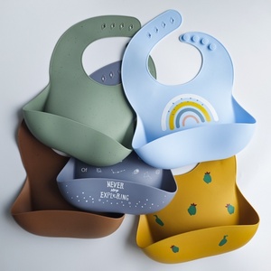 Babero de Silicona para Bebé, Impermeable, Suave, con Estampado, Delantal para la Hora de Comer de Niños Pequeños, Logotipo Personalizado, Venta al por Mayor - Product Image 1