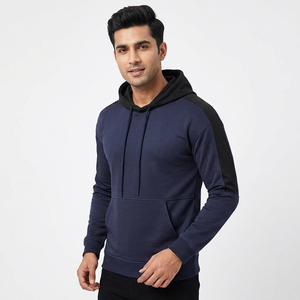 Sweat-shirts personnalisés en molleton bouclette sans cordons 100 % coton, coupe oversize, broderie épaisse et lourde, pour hommes, sweat-shirt vierge - Product Image 1