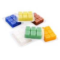 Bougies colorées en plastique, parfumées, pour emballage, 6 cavités, moule à griffes, conteneurs de cire pour tarte à cire, lot de 50 pièces