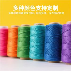 ด้ายเย็บผ้าโพลีเอสเตอร์ ด้ายปักสี 0.3 0.4 0.5 มม. ทนทาน สำหรับงานฝีมือ DIY เคลือบแว็กซ์ - Product Image 5