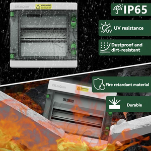 Disyuntor de plástico ABS resistente al agua IP65 para exteriores, caja de control y distribución de energía 63A, <span class=keywords><strong>v</strong></span>ídeo sin caja - Product Image 4