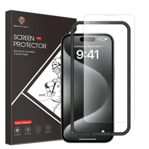 2.5D 9H protezione dello schermo del telefono cellulare in vetro temperato pellicola di protezione dello schermo per Iphone 15 14 13 12 11 Pro Max