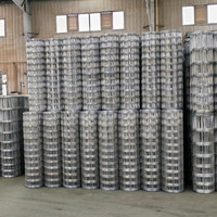 Malla de Alambre Galvanizado de 1.2m, 1.5m, 1.8m de Alto para Cercas de Granjas Ganaderas, Rollos de Malla Tejida para Vacas Lecheras y Ganado Vacuno