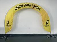 Drapeau publicitaire personnalisé pour événements sportifs, arche de fanions en polyester, impression numérique, taille sur mesure, couleurs vives et lumineuses, best-seller